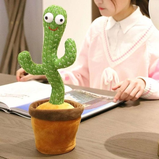 Rechargeable Dancing Cactus Singing Plush Toy